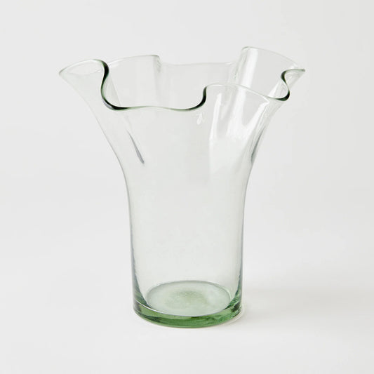 VASE - ORIGINAL LETTUCE LEAF W/0 "7" STAMP CLEAR
