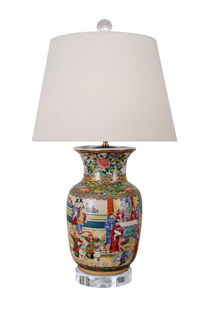 ROSE CANTON TEMPLE JAR LAMP