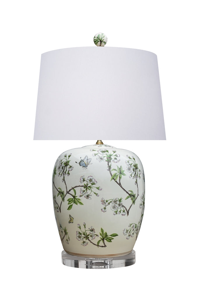 CHERRY BLOSSOMS GINGER JAR LAMP