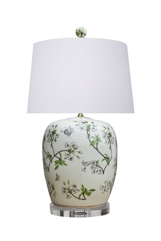 CHERRY BLOSSOMS GINGER JAR LAMP