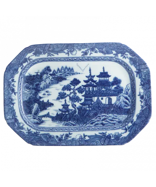 MOTTAHEDEH BLUE CANTON COOKIE PLATE