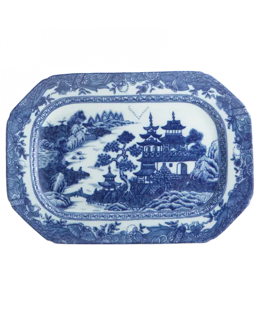 MOTTAHEDEH BLUE CANTON COOKIE PLATE