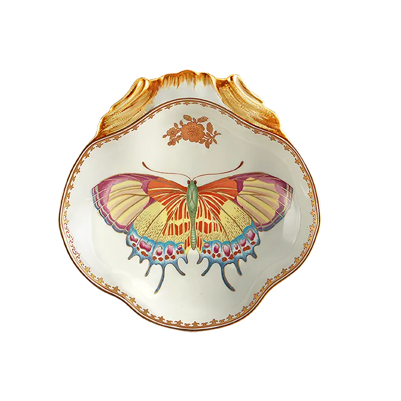 MOTTAHEDEH BUTTERFLY SHELL DISH