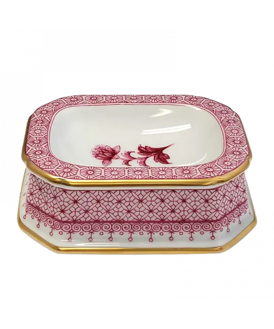 MOTTAHEDEH PINK LACE MASTER SALT DISH OR SOAP DISH