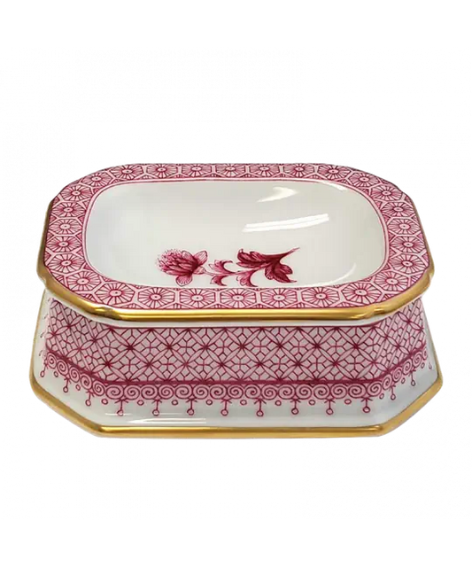 MOTTAHEDEH PINK LACE MASTER SALT DISH OR SOAP DISH
