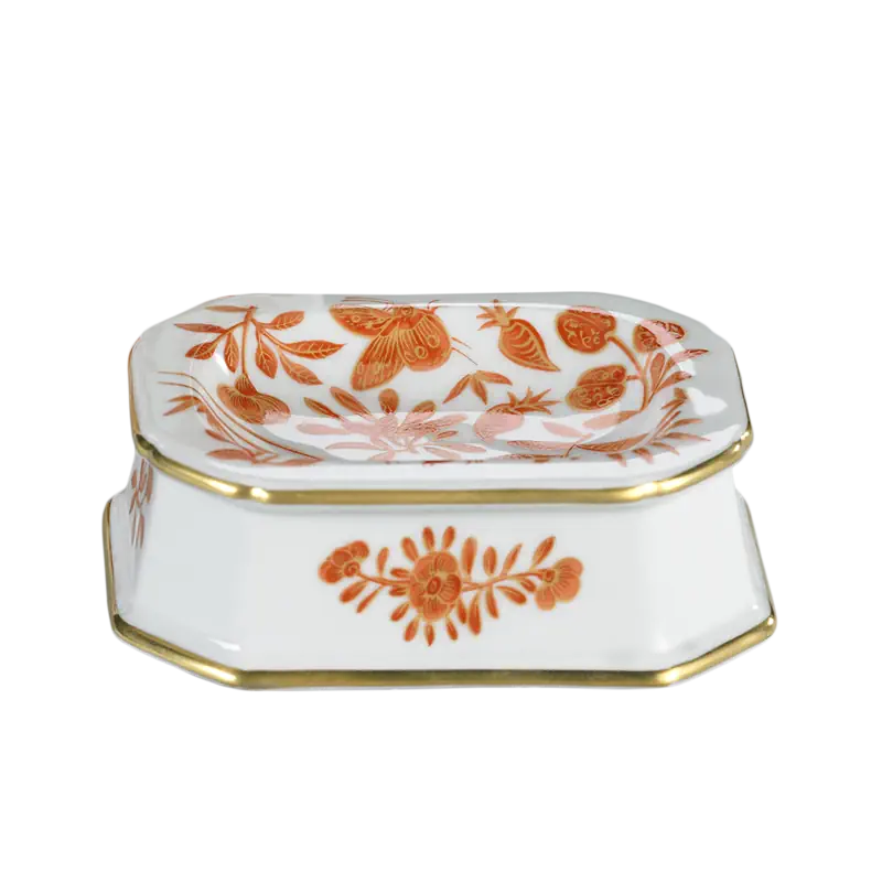 MOTTAHEDEH SACRED BIRD & BUTTERFLY MASTER SALT DISH OR SOAP DISH