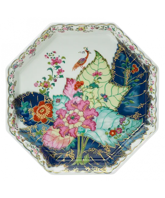 MOTTAHEDEH TOBACCO LEAF OCTAGONAL TRAY