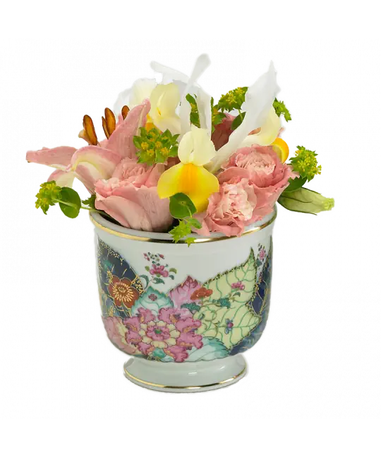 MOTTAHEDEH TOBACCO LEAF SMALL CACHEPOT