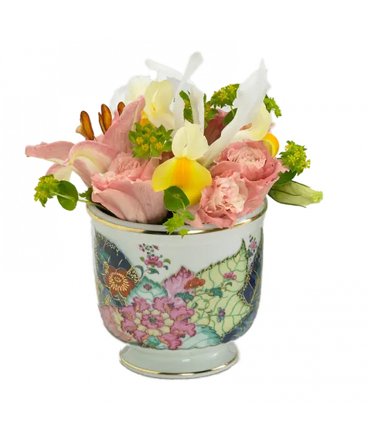 MOTTAHEDEH TOBACCO LEAF SMALL CACHEPOT