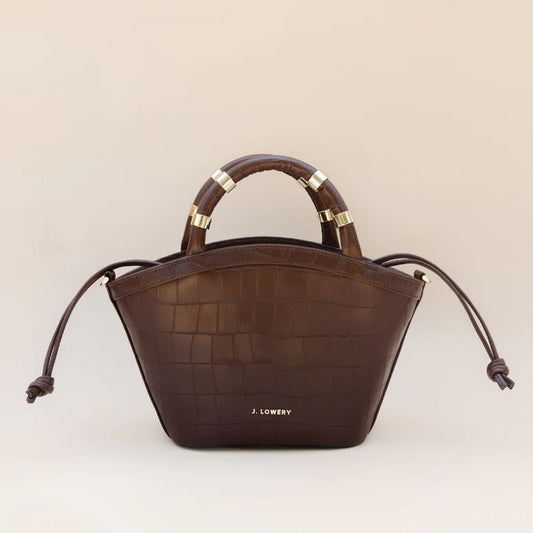 MINI TOTE ESPRESSO CROC