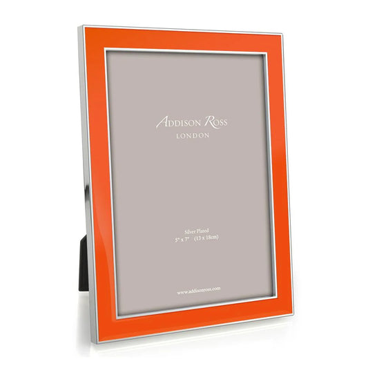 5X7 ORANGE ENAMEL FRAME