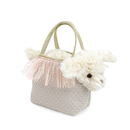 MALTESE PUPPY PLUSH TOY AND PURSE SET