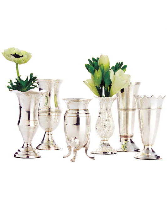 QUEEN ANNE'S SILVER VASE - SET OF 6
