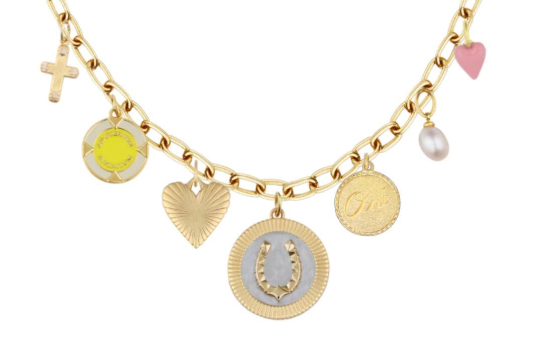 HORSESHOE POKER CHIP CHARM NECKLACE