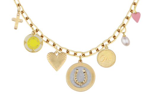 HORSESHOE POKER CHIP CHARM NECKLACE