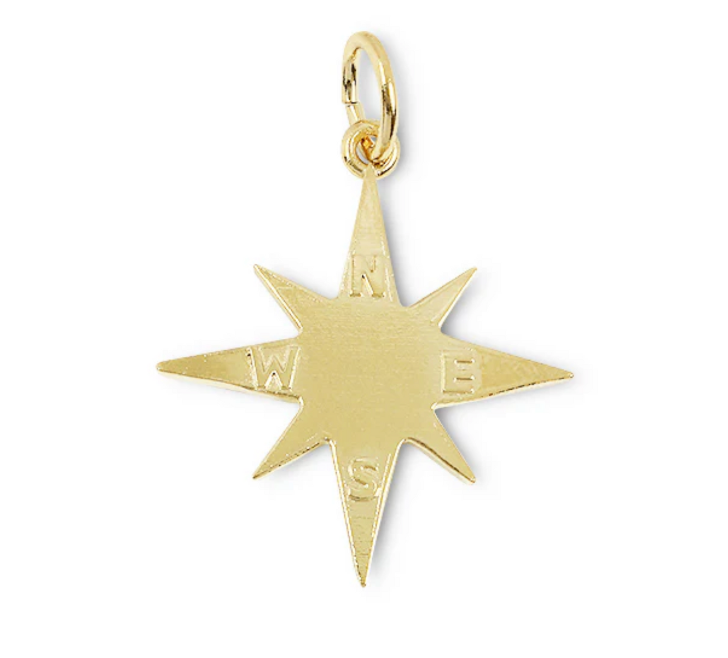 OVAL LOCKET WITH DIAMOND & STAR COMPASS CHARM ON LONG LINK CHAIN