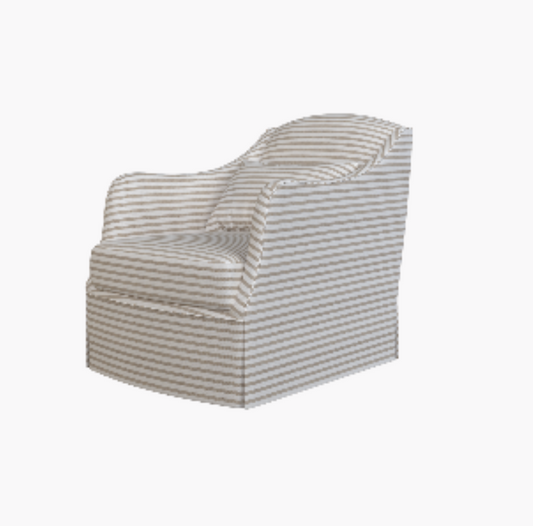 THE LINDY SWIVEL CHAIR LINEN STRIPE
