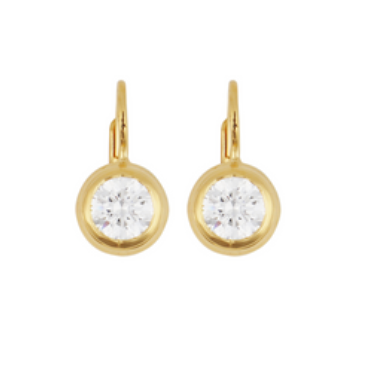 BEZEL DROP EARRINGS
