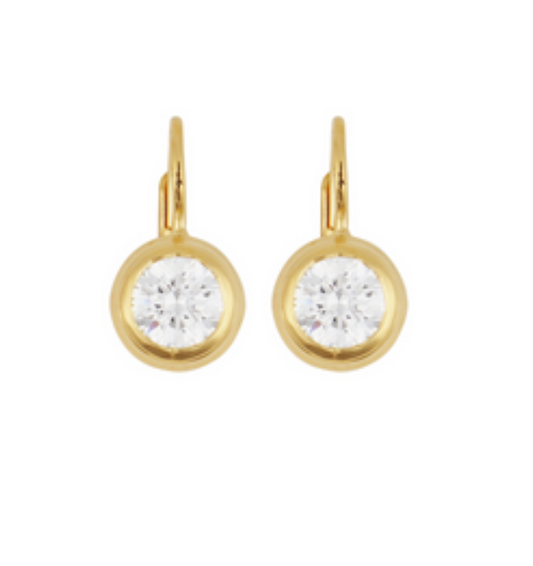BEZEL DROP EARRINGS