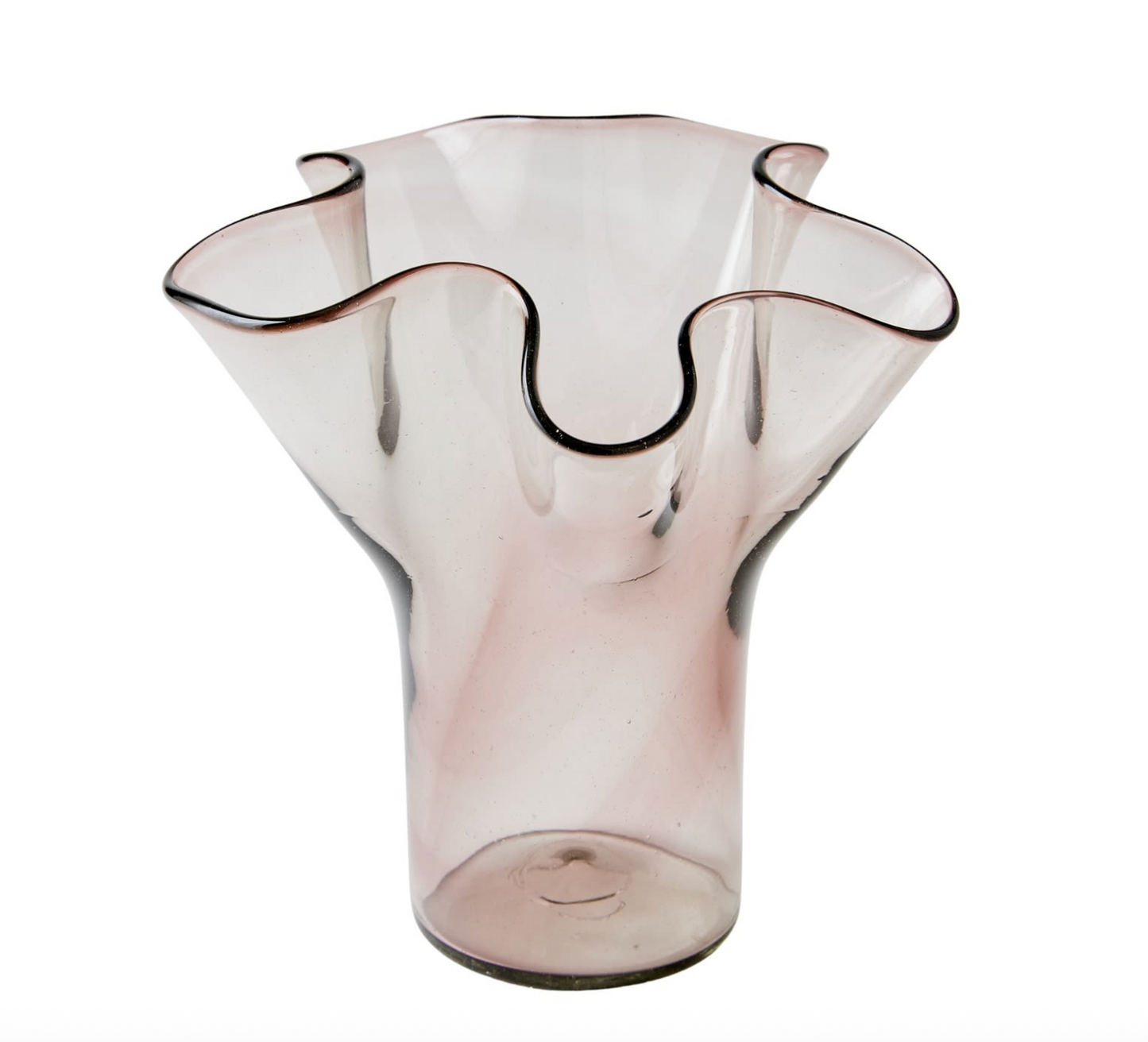 LETTUCE LEAF VASE SMOKEY AMETHYST