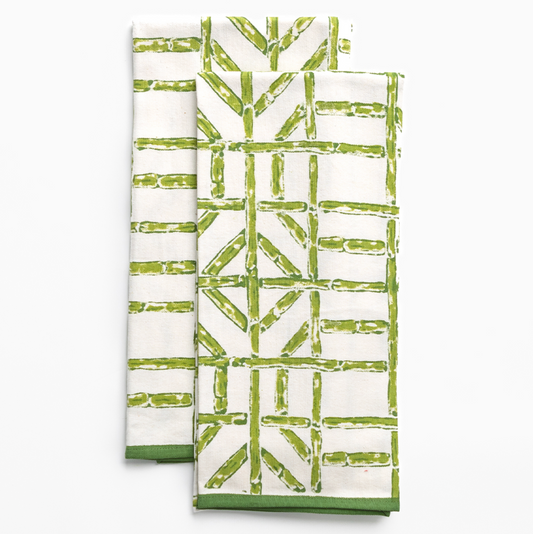 GREEN BAMBOO TEA TOWELS