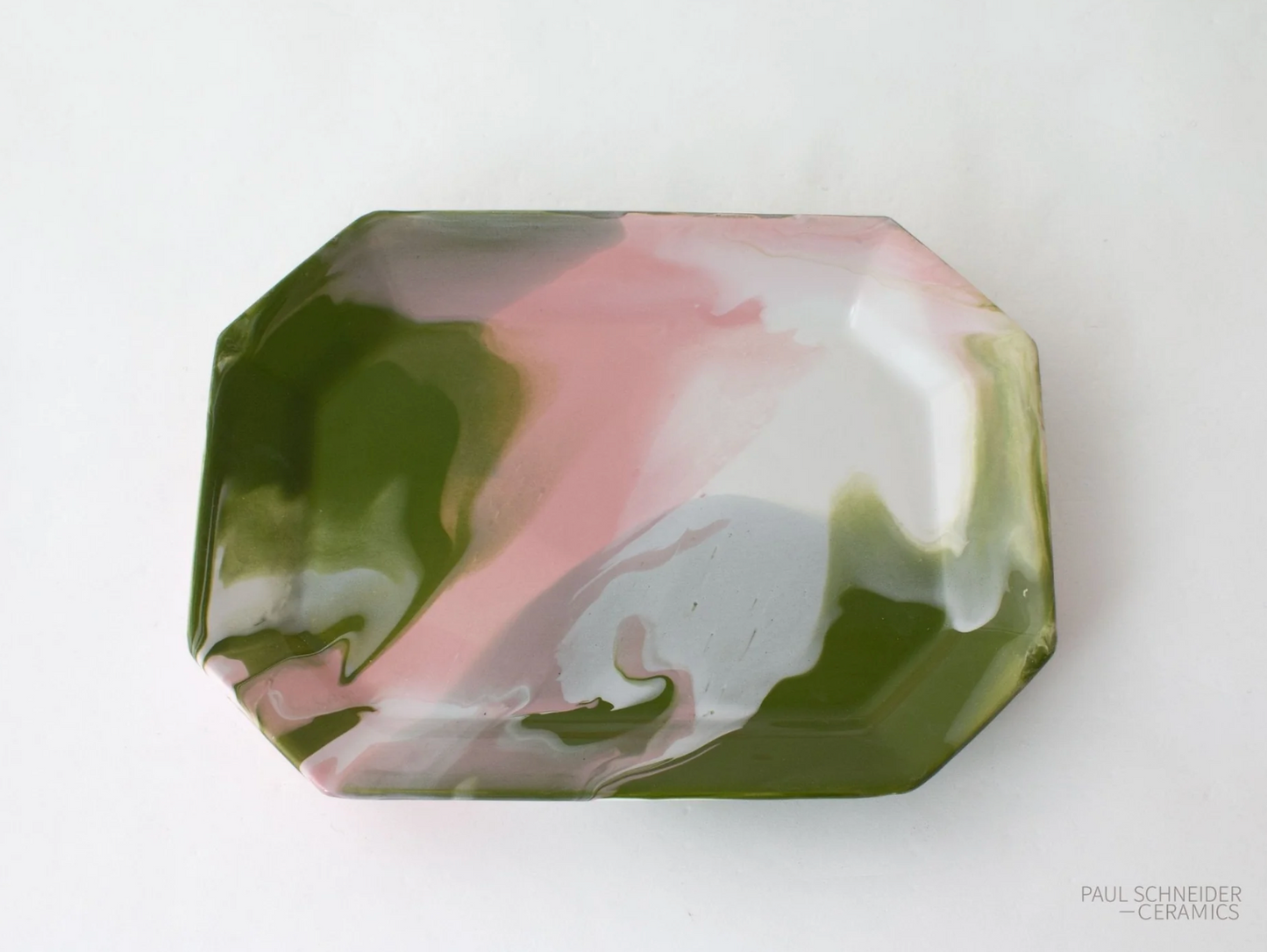 GEODE TRAY PINK AND GREEN
