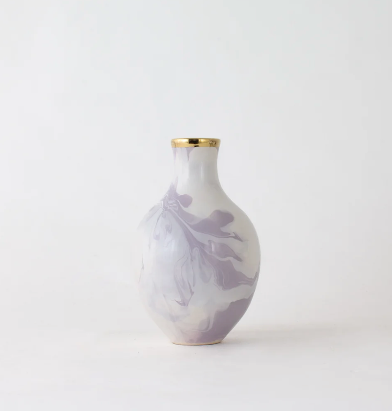 VASE ATHENS GEODE LAVENDER