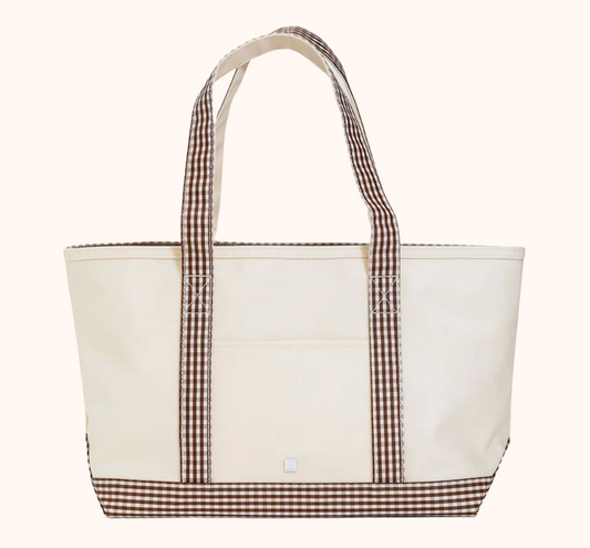 MEDIUM TOTE COATED CANVAS NATURAL