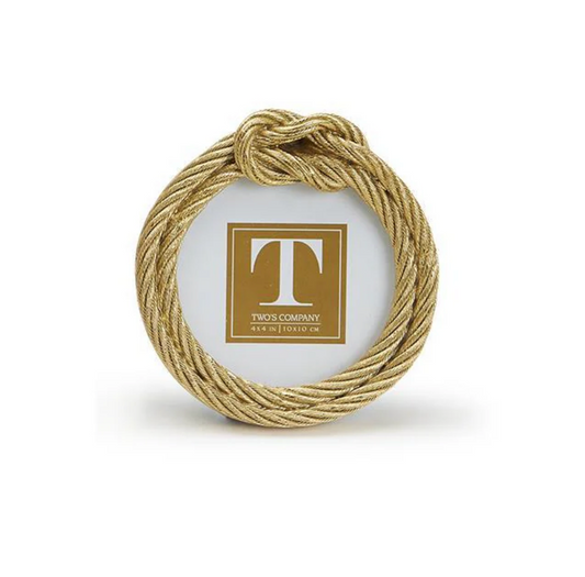 GOLDEN THREADS TOP KNOT ROPE PHOTO FRAME
