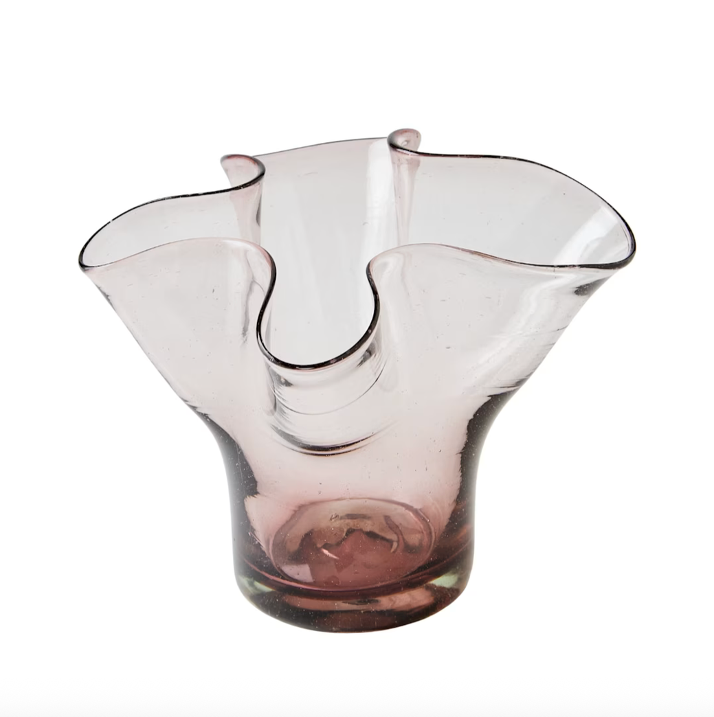 LETTUCE LEAF VASE SMOKEY AMETHYST