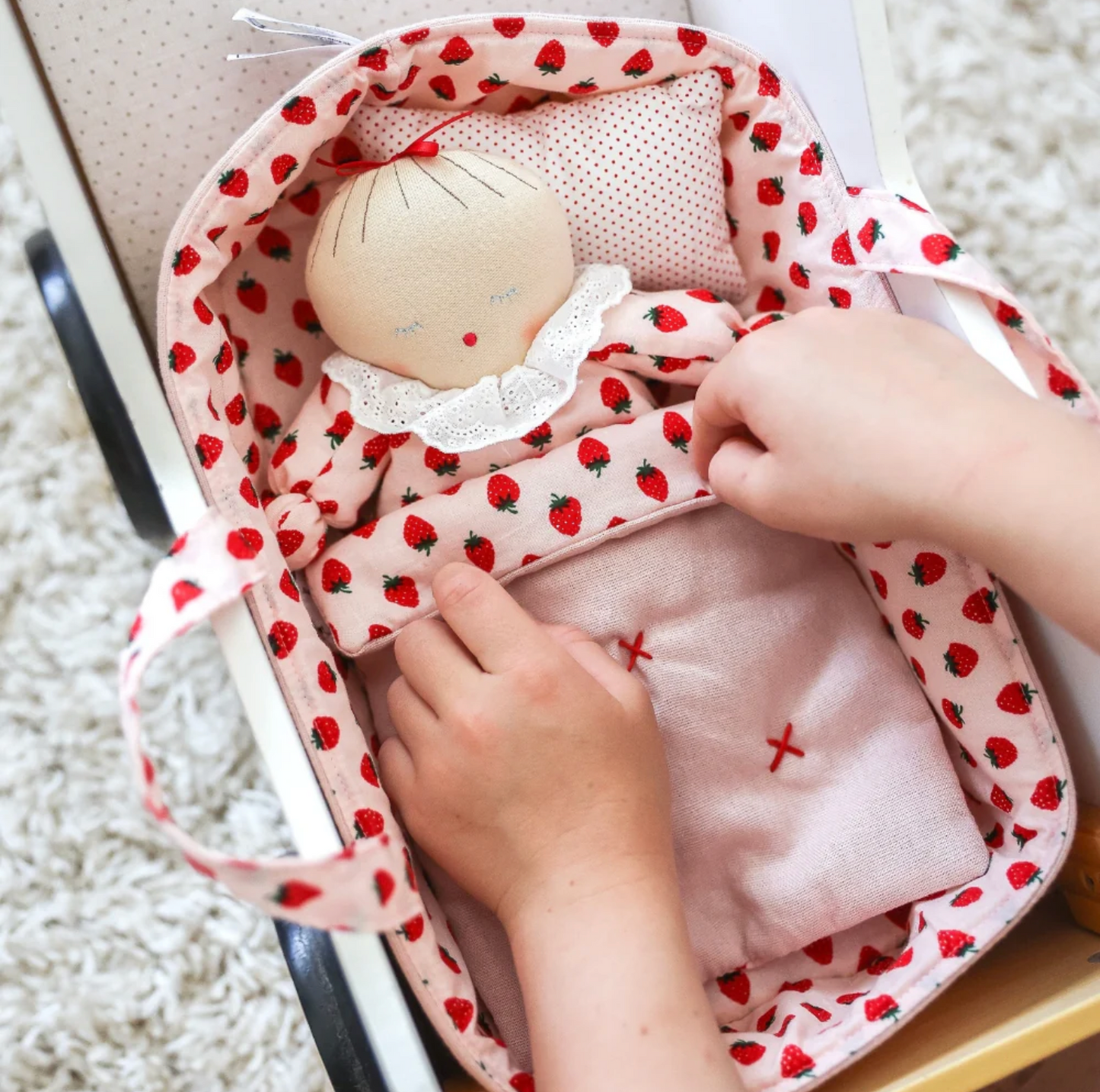ASLEEP AWAKE BABY DOLL & CARRIER