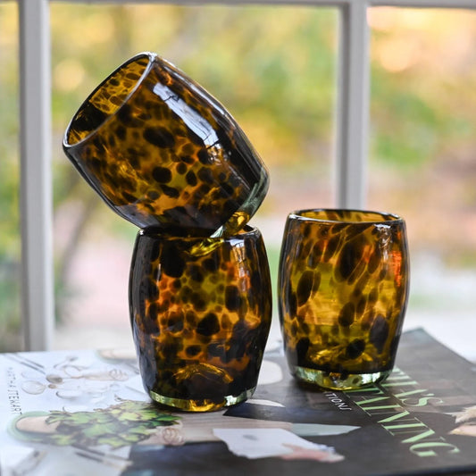 STEMLESS WINE GLASS (TORTOISE) SET/4