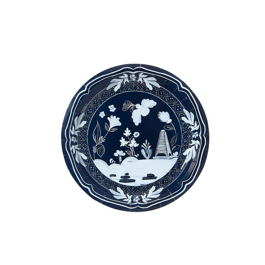 NAVY AND SKY BEACHSIDE DINNER PLATES- 8 PACK