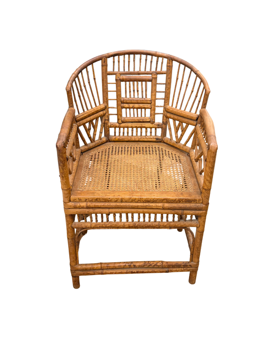 ANTIQUE BRIGHTON PAVILION STYLE BAMBOO ARMCHAIR