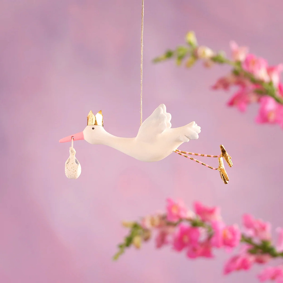FLYING STORK ORNAMENT