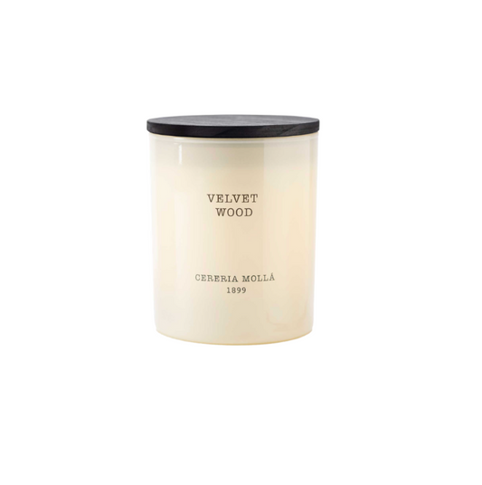 CANDLE - 8 OZ. VELVET WOOD - IVORY