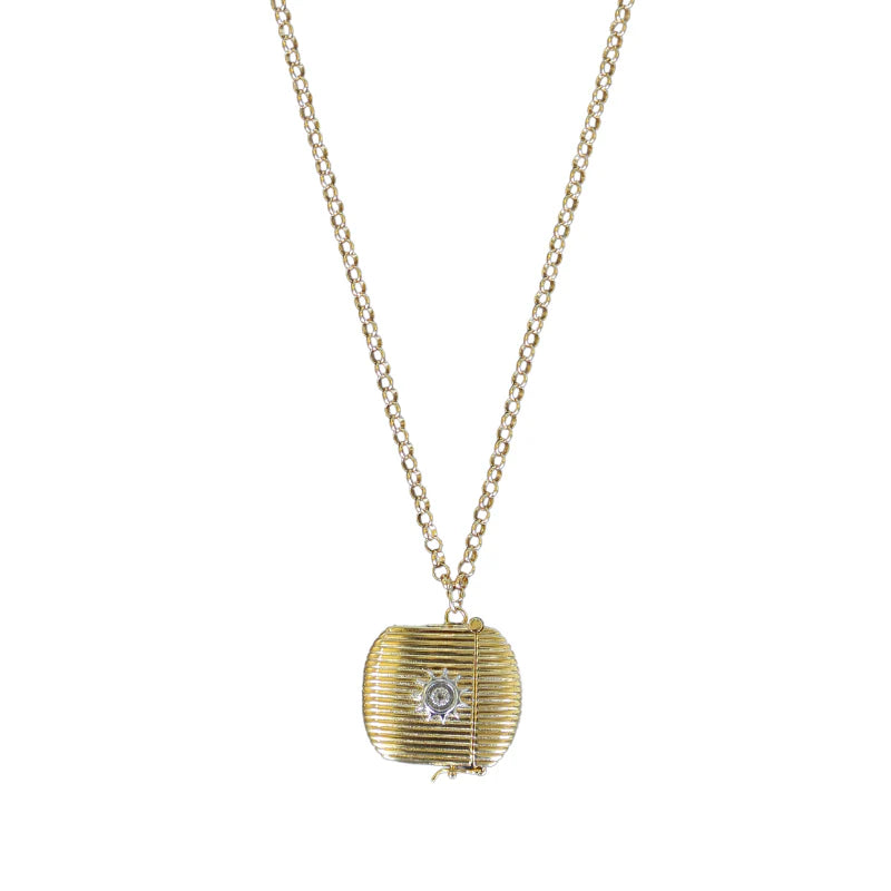 RIBBED VESTA CASE NECKLACE -22"
