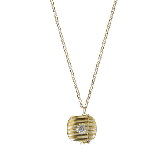 RIBBED VESTA CASE NECKLACE -22"