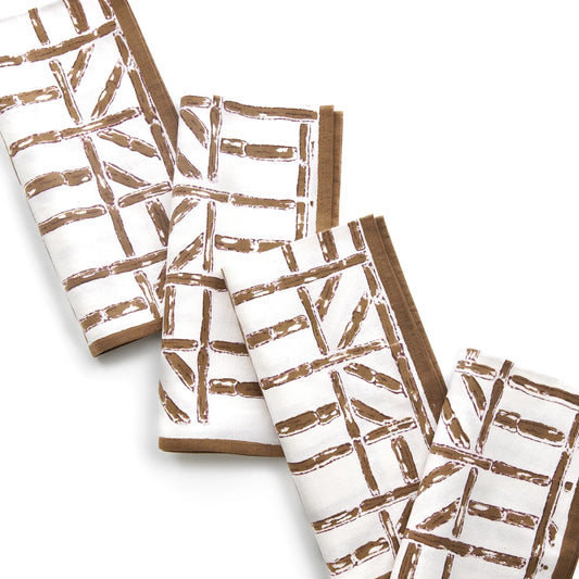 BROWN BAMBOO NAPKINS- SET OF 4