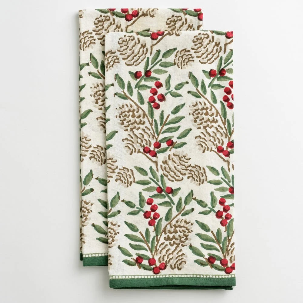 CHRISTMAS GARLAND TEA TOWELS