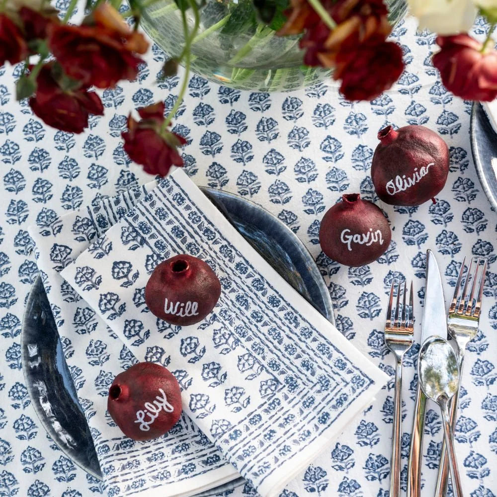 ELISE BLUE COTTON NAPKIN SET OF 4