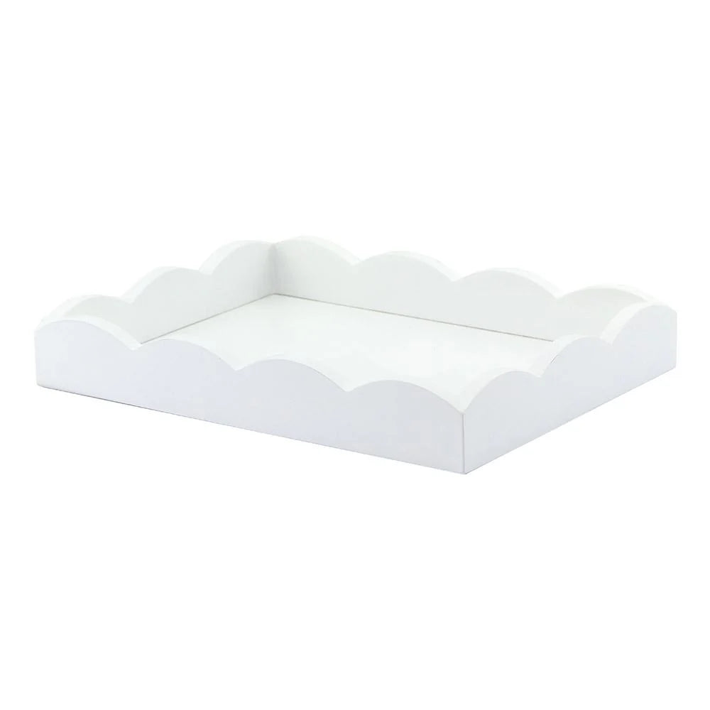 SCALLOPED LACQUERED TRAY 11X8