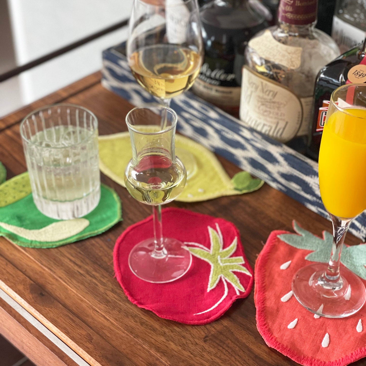 LEMON COCKTAIL NAPKINS, SET OF 4