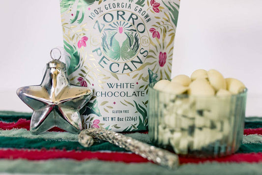 WHITE CHOCOLATE COVERED PECANS