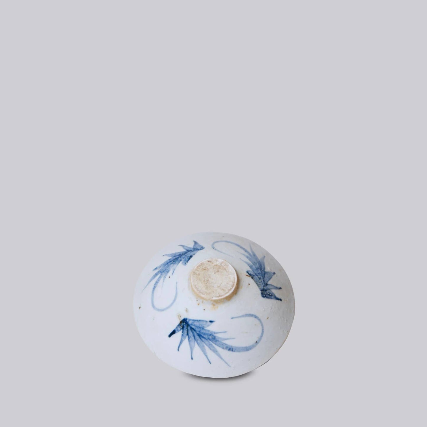 SMALL BLUE AND WHITE PORCELAIN CHARACTER CONICAL BOWL