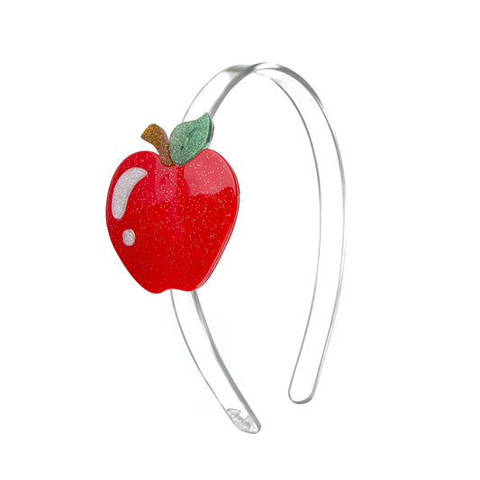 APPLE RED WITH GLITTER HEADBAND