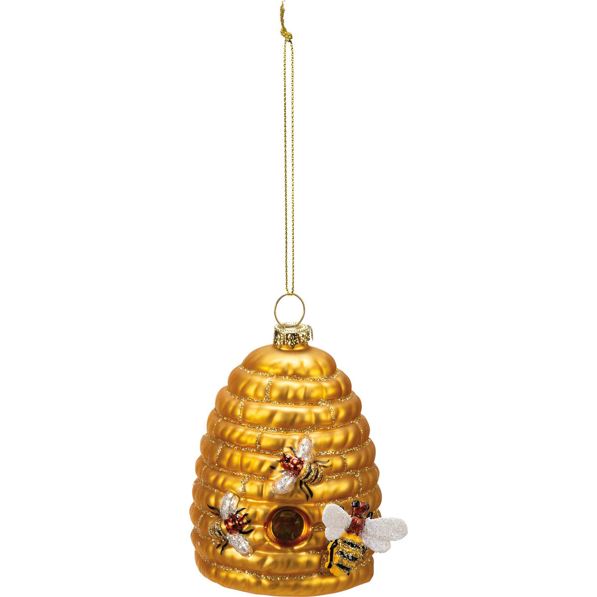 GLASS BEEHIVE ORNAMENT