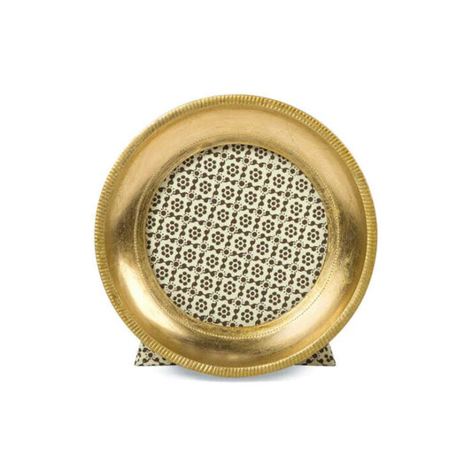 GOLD LEAF ROUND 4" FLORENTINE FRAME