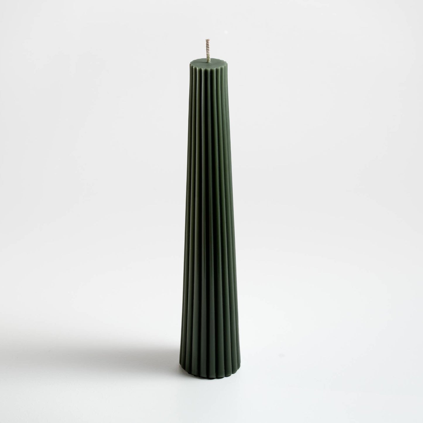 FLUTED PILLAR BEESWAX CANDLE