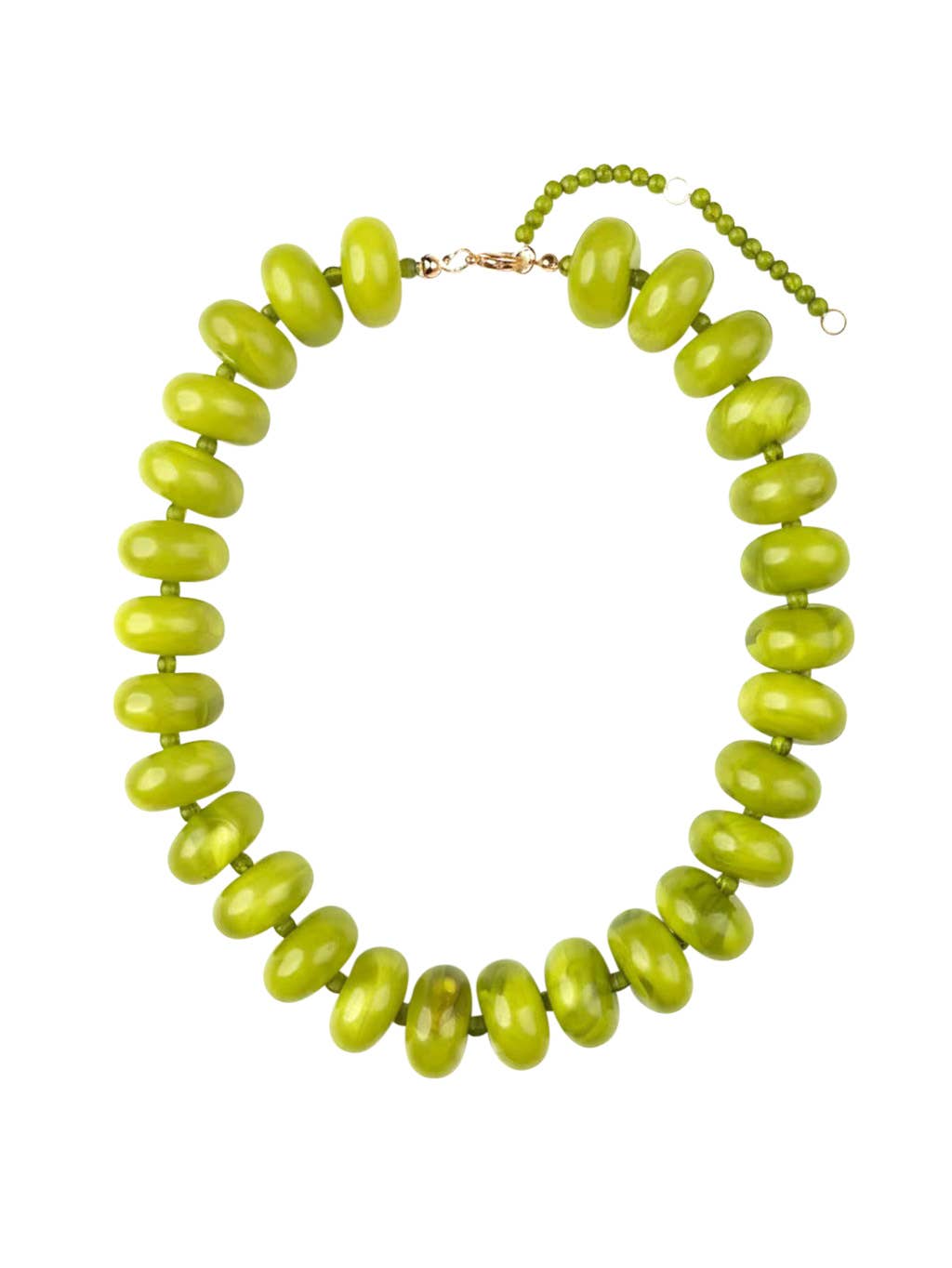 BAILEY CHUNKY BEADED NECKLACE CHARTREUSE